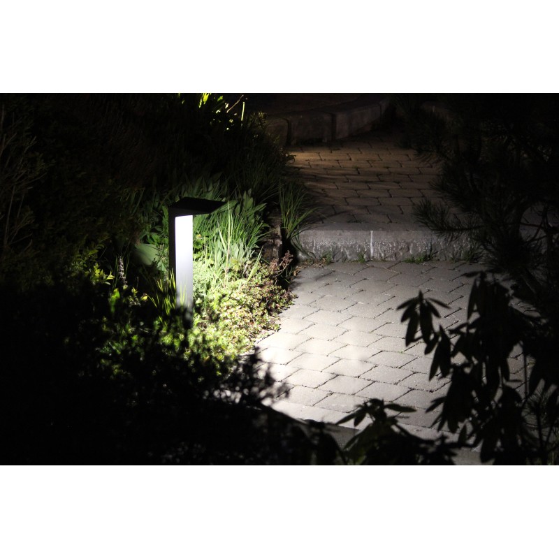 INDIGO - Borne solaire avec batterie avec détecteur IR 180° 4000K Anthracite - RAMA P - OU348NW24