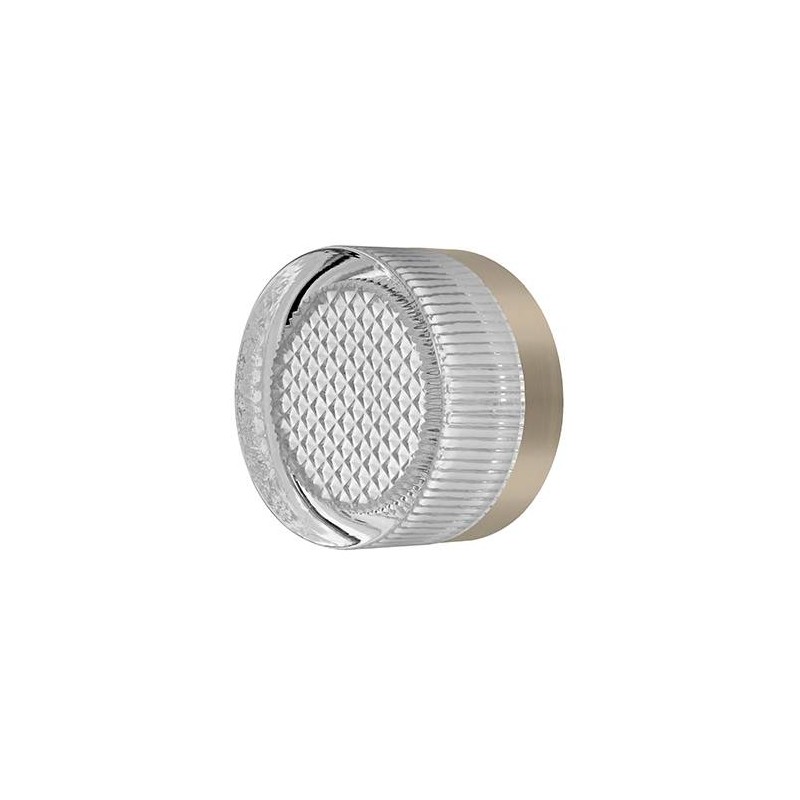 Applique murale ou plafonnier avec diffuseur en verre pyramidal clair GX53 9W 3000K Nickel mat - VITEL GX53 - INDIGO - WA25345