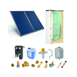 THERMADOR - Astrea Pack A - CESI : 2 capteurs solaires fixation toiture plate + ballon préparateur ECS 300L blanc - PSOLECSE23TP