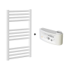 Sèche-Serviettes Droit Mixte 858W + kit Elec 750W en acier blanc - MAHANA - THERMADOR - MAH6001775DM