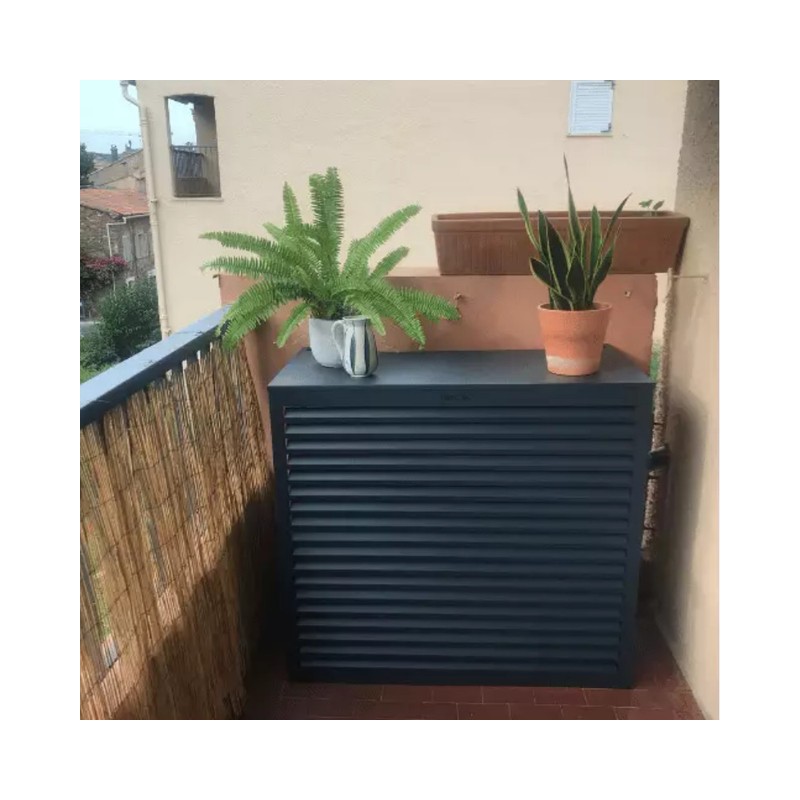 Cache unité extérieure aluminium blanc - DECOCLIM