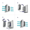 Grille 150x150 avec ventilateur 24V et filtre pour armoire électrique - LETTEL - GTA-125-VFF-24