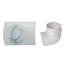 Kit bouche d'insufflation BIO D80 mm avec raccordement Minigaine - ALDES - 11023079