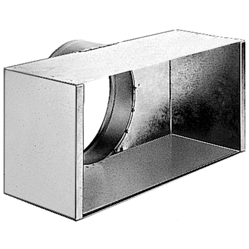 Plénum en acier pour grille avec piquage sur l'arrière MT F3 300x300 D160 - ALDES - 11053757
