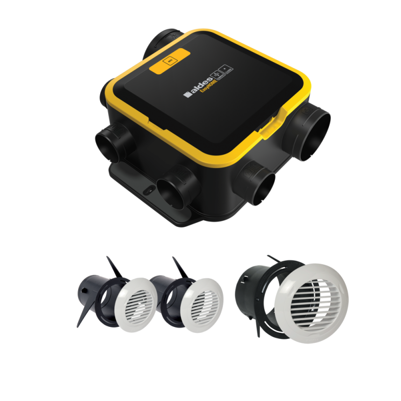 Kit VMC simple flux autoréglable EasyHOME AUTO COMPACT + 3 grilles BIP - ALDES - 11026035