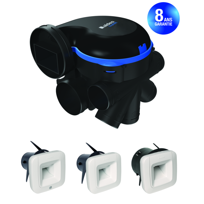 Kit VMC simple flux EasyHOME HYGRO Premium MW' BDH - ALDES - 11033434