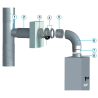 Bouche autoréglable gaz D116/125mm - BAZ MOTUS - ALDES