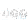 Bouche autoréglable gaz D125mm - BAZ PILOT - ALDES